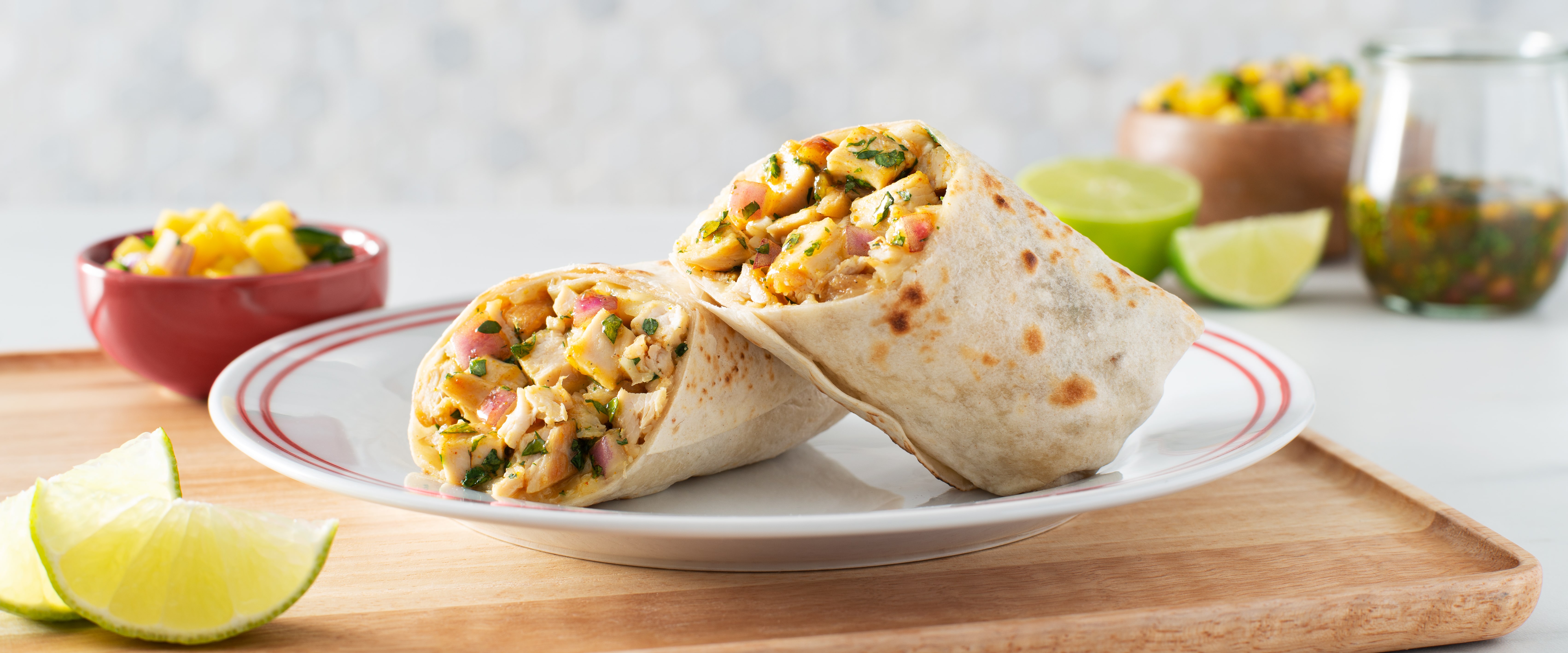 Chicken Mango Chutney Wrap with Mango Salsa Dempster's